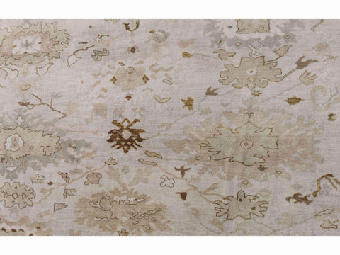 293 x 247 cm Traditional Handmade Traditional Beige Large Rug - Rugmaster