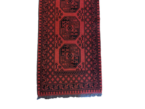 293 x 83 cm Red Afghan Tribal Red Rug - Rugoutlet