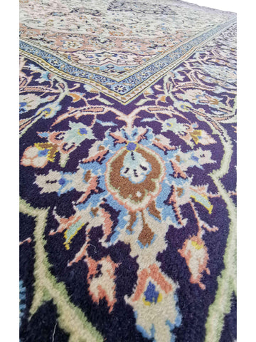 294 x 192 cm Kashan Traditional Beige Large Rug - Rugoutlet