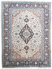 294 x 192 cm Kashan Traditional Beige Large Rug - Rugmaster