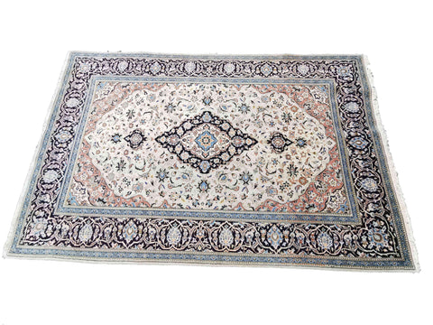 294 x 192 cm Kashan Traditional Beige Large Rug - Rugoutlet