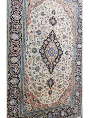 294 x 192 cm Kashan Traditional Beige Large Rug - Rugmaster