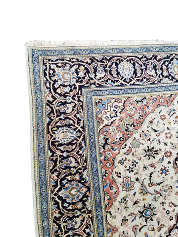 294 x 192 cm Kashan Traditional Beige Large Rug - Rugmaster