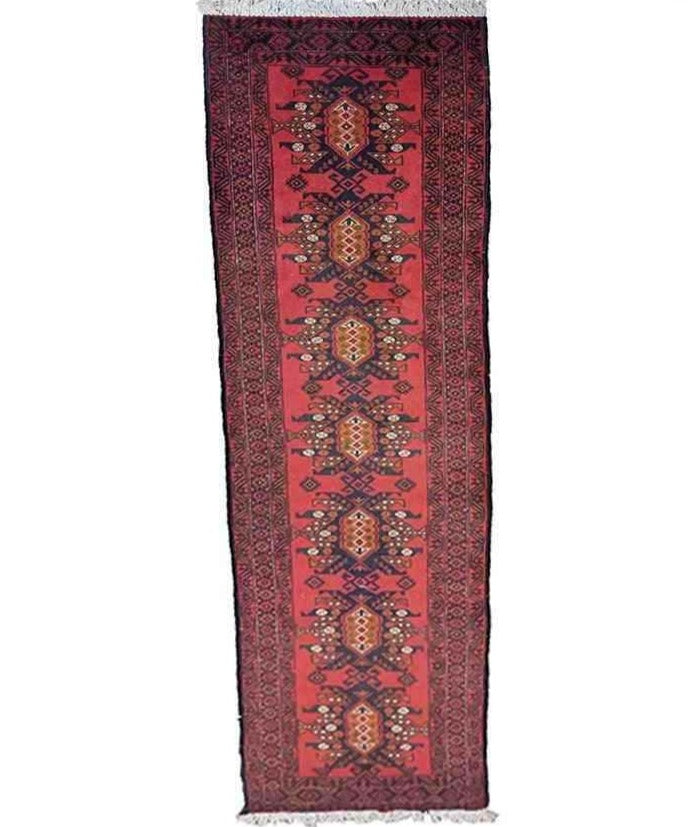 294 x 60 cm Persian Baluch Traditional Red Rug - Rugoutlet