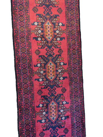 294 x 60 cm Persian Baluch Traditional Red Rug - Rugoutlet