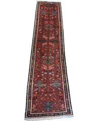295 x 69 cm Persian Karajeh Traditional Red Rug - Rugmaster