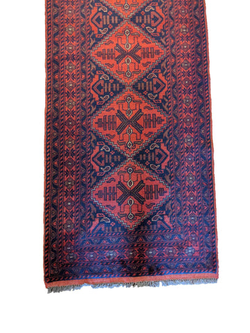 295 x 81 cm Afghan khan Tribal Red Rug - Rugoutlet