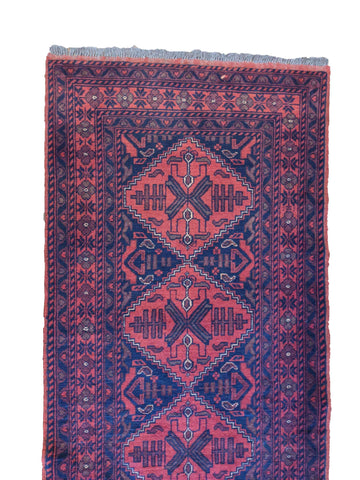 295 x 81 cm Afghan khan Tribal Red Rug - Rugoutlet