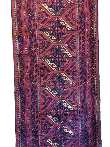 295 x 82 cm Afghan Khan mohammadi Tribal Red Rug - Rugoutlet