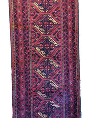295 x 82 cm Afghan Khan mohammadi Tribal Red Rug - Rugmaster