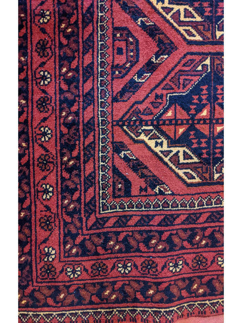 295 x 82 cm Afghan Khan mohammadi Tribal Red Rug - Rugoutlet