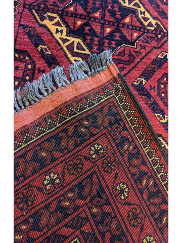 295 x 82 cm Afghan Khan mohammadi Tribal Red Rug - Rugoutlet