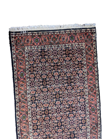 295 x 89 cm Persian Bijar Traditional Brown Rug - Rugoutlet