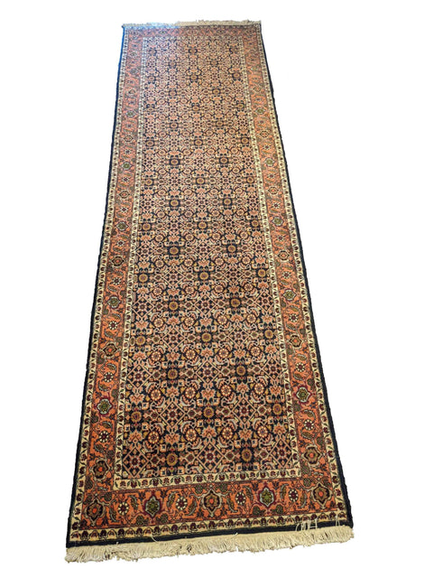 295 x 89 cm Persian Bijar Traditional Brown Rug - Rugoutlet