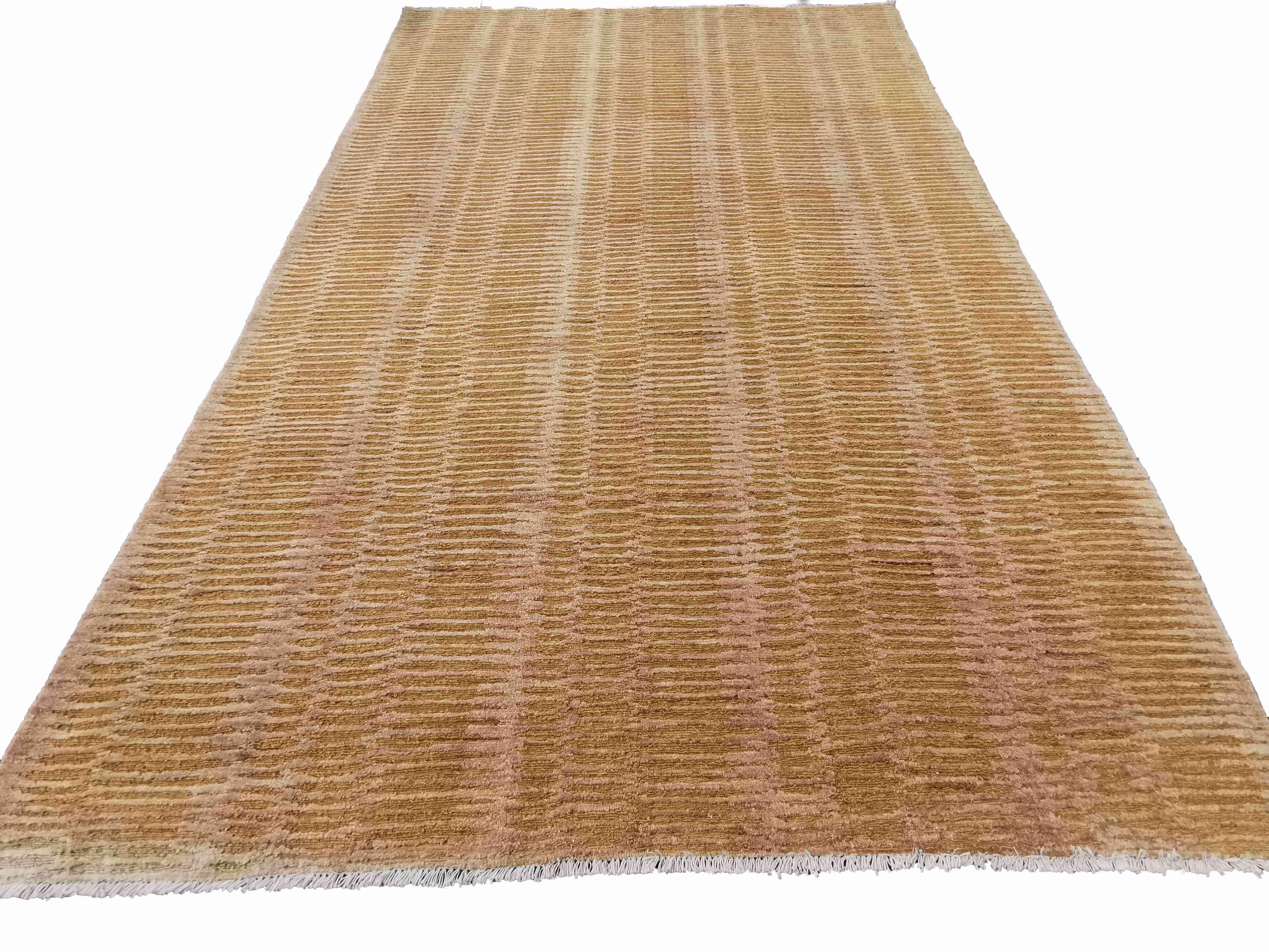 296 x 195 cm Double knotted Modern Yellow Large Rug - Rugmaster