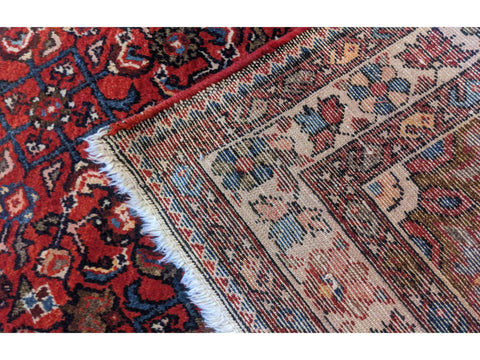 300 x 108 cm Persian Hamadan Red Traditional Brown Rug - Rugoutlet