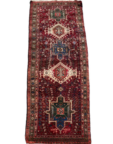 300 x 108 cm Persian Hamadan Traditional Red Rug - Rugoutlet