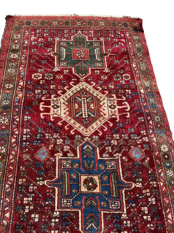 300 x 108 cm Persian Hamadan Traditional Red Rug - Rugmaster