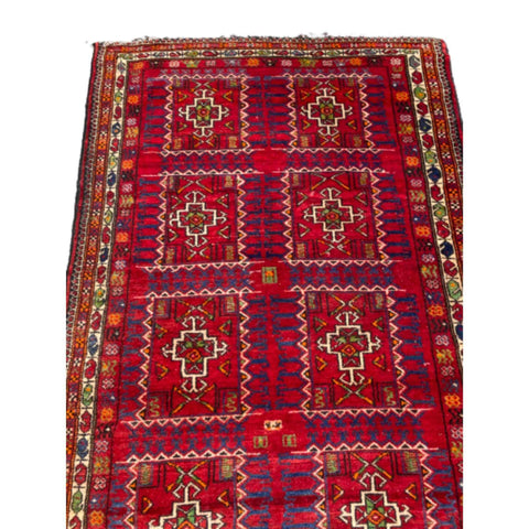 300 x 110 cm Persian Baluch Tribal Red Rug - Rugmaster
