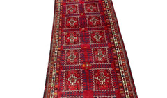 300 x 110 cm Persian Baluch Tribal Red Rug - Rugmaster