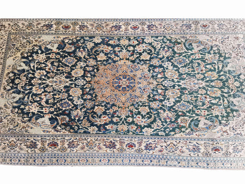 300 x 170 cm Nain 6 La Traditional Green Large Rug - Rugoutlet