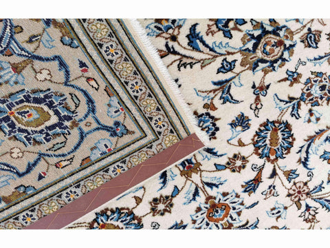300 x 195 cm Kashan Traditional Beige Large Rug - Rugoutlet