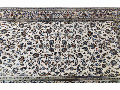 300 x 195 cm Kashan Traditional Beige Large Rug - Rugoutlet