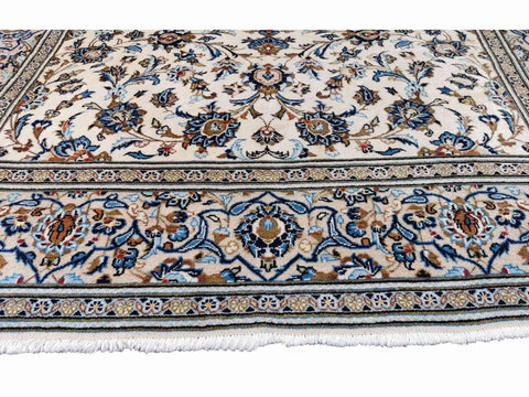 300 x 195 cm Kashan Traditional Beige Large Rug - Rugoutlet