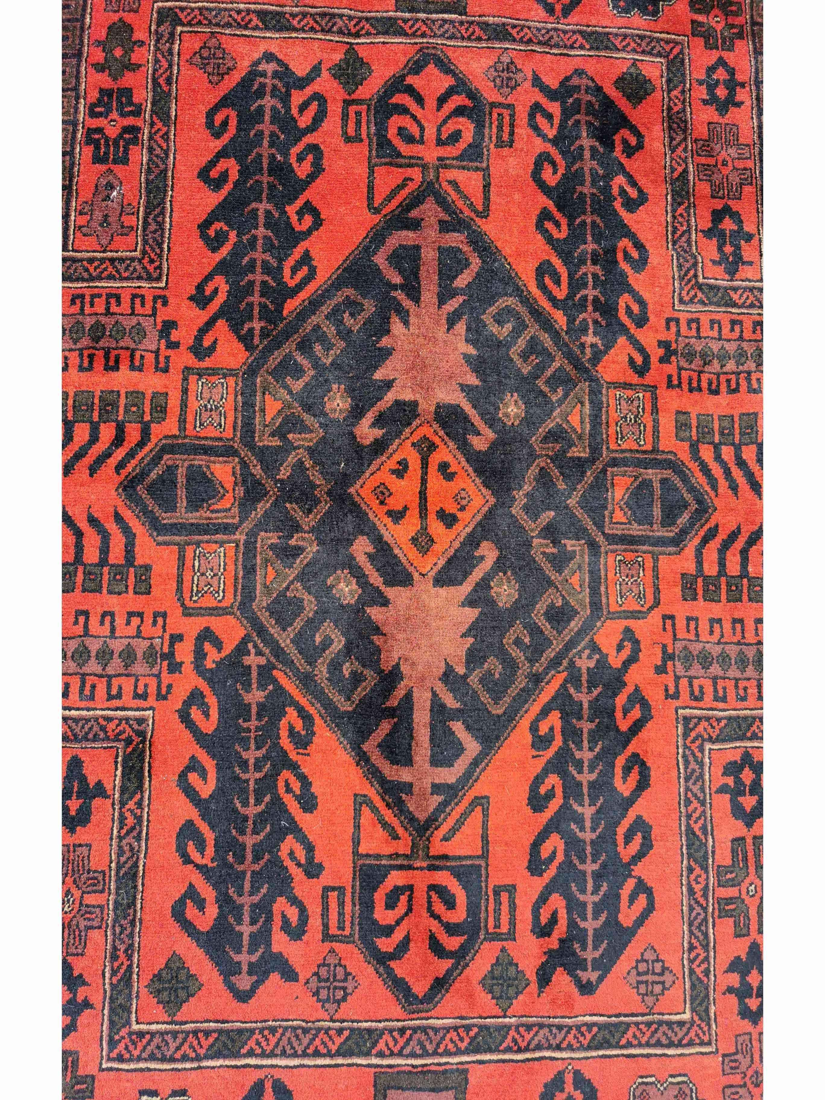300 x 200 cm Afghan Khan Tribal Tribal Red Large Rug - Rugmaster