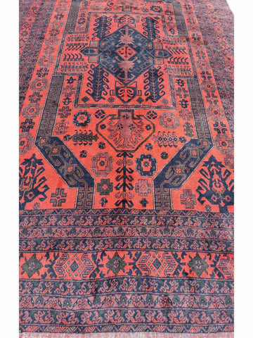 300 x 200 cm Afghan Khan Tribal Tribal Red Large Rug - Rugoutlet