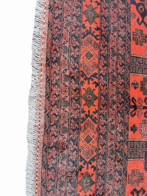 300 x 200 cm Afghan Khan Tribal Tribal Red Large Rug - Rugmaster