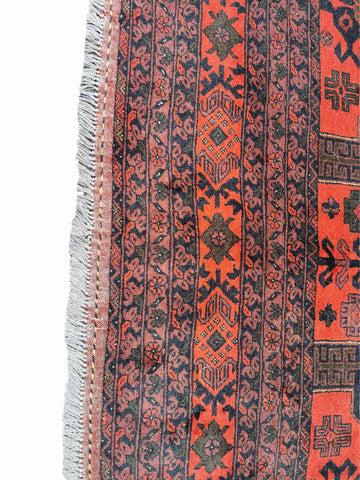 300 x 200 cm Afghan Khan Tribal Tribal Red Large Rug - Rugmaster