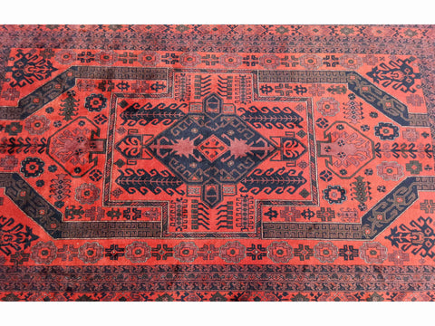 300 x 200 cm Afghan Khan Tribal Tribal Red Large Rug - Rugoutlet