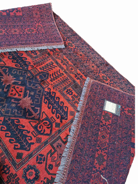 300 x 200 cm Afghan Khan Tribal Tribal Red Large Rug - Rugoutlet