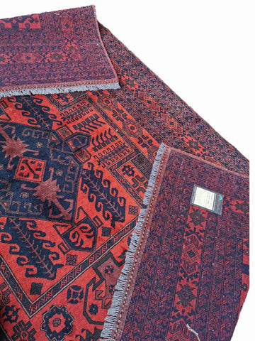 300 x 200 cm Afghan Khan Tribal Tribal Red Large Rug - Rugoutlet