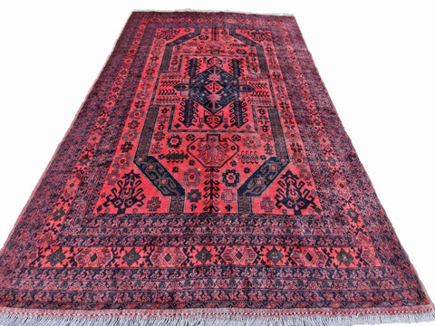 300 x 200 cm Afghan Khan Tribal Tribal Red Large Rug - Rugoutlet