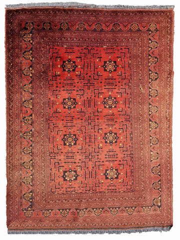 300 x 200 cm Afghan KhaNew wool Tribal Red Large Rug - Rugoutlet