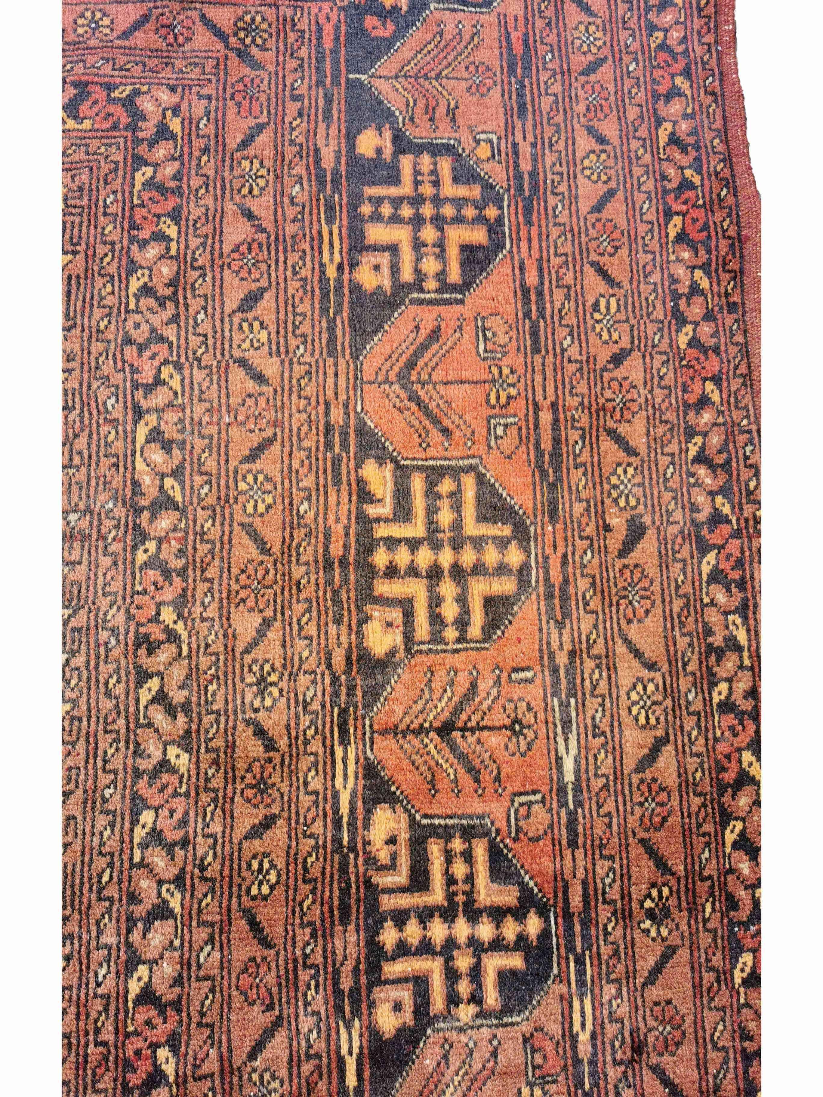 300 x 200 cm Afghan Khan Wool Tribal Red Large Rug - Rugmaster