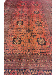 300 x 200 cm Afghan Khan Wool Tribal Red Large Rug - Rugmaster