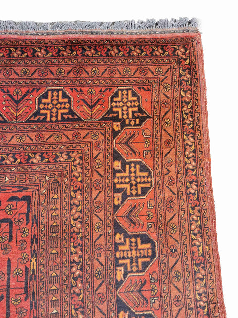 300 x 200 cm Afghan Khan Wool Tribal Red Large Rug - Rugmaster