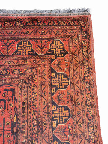 300 x 200 cm Afghan Khan Wool Tribal Red Large Rug - Rugmaster