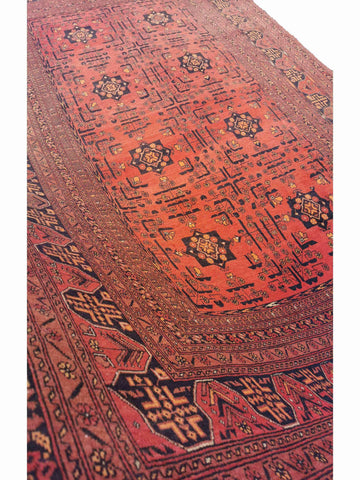 300 x 200 cm Afghan Khan Wool Tribal Red Large Rug - Rugmaster