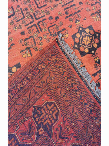 300 x 200 cm Afghan Khan Wool Tribal Red Large Rug - Rugmaster