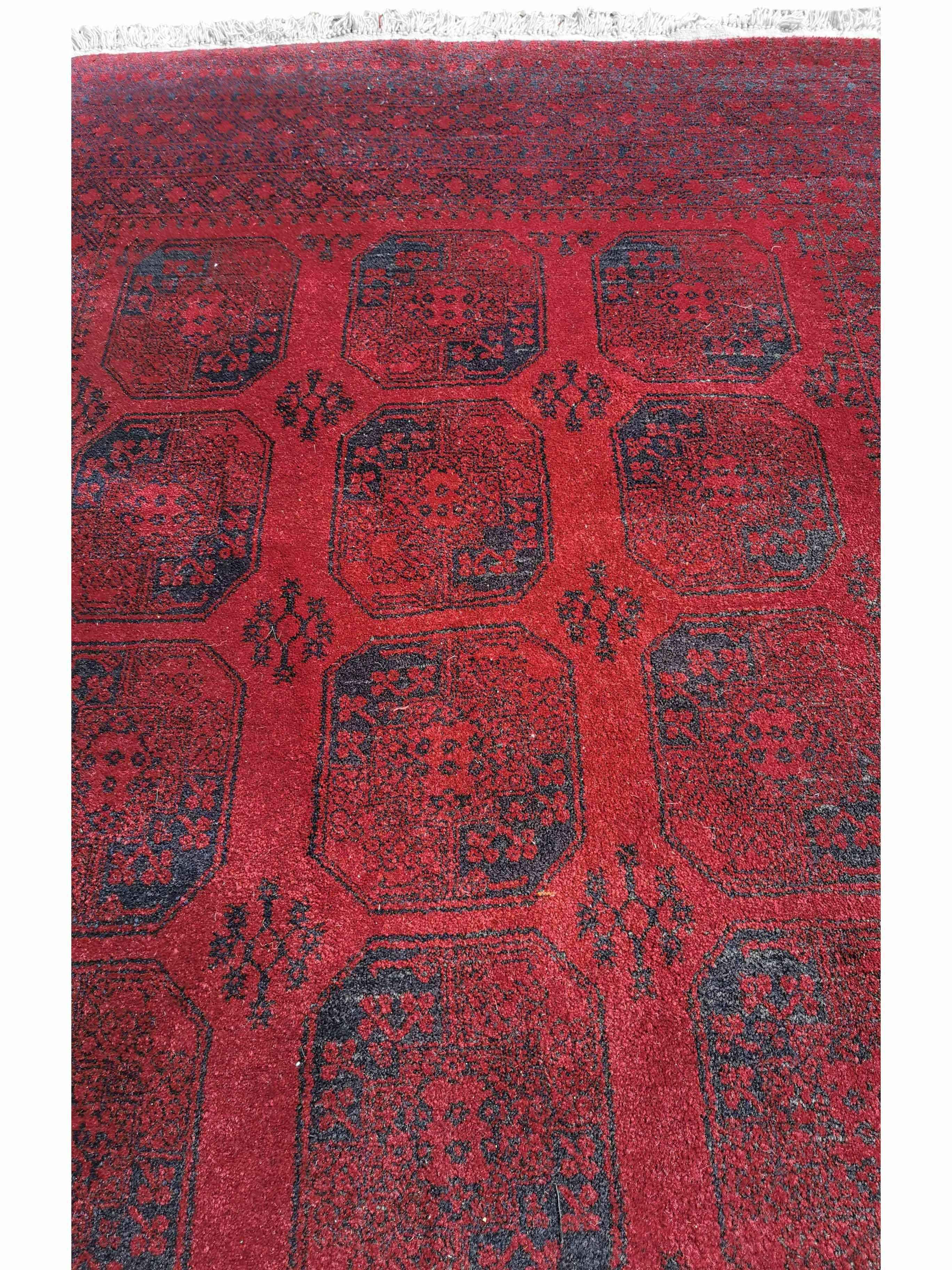 300 x 200 cm Afghan Tribal Red Large Rug - Rugmaster
