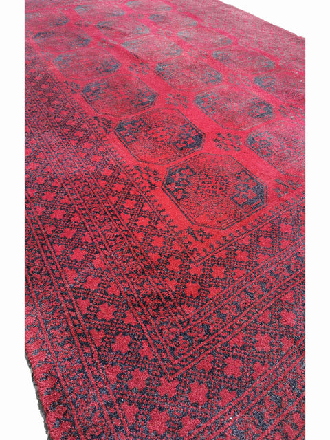 300 x 200 cm Afghan Tribal Red Large Rug - Rugmaster
