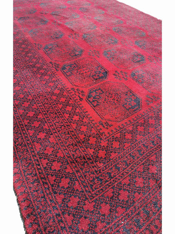 300 x 200 cm Afghan Tribal Red Large Rug - Rugmaster