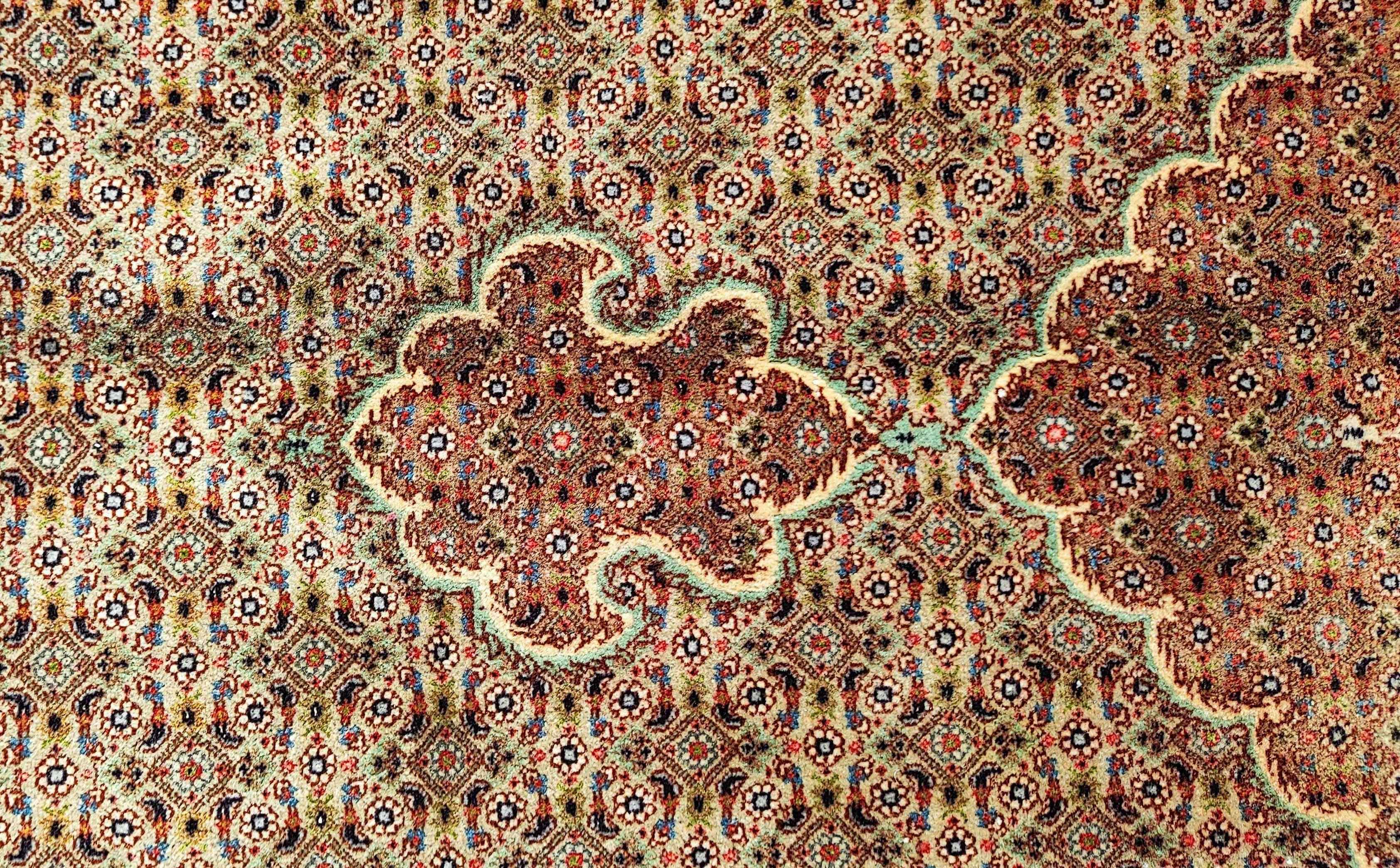 300 x 200 cm Fine Persian Tabriz Floral Geometric Pink Large Rug - Rugoutlet