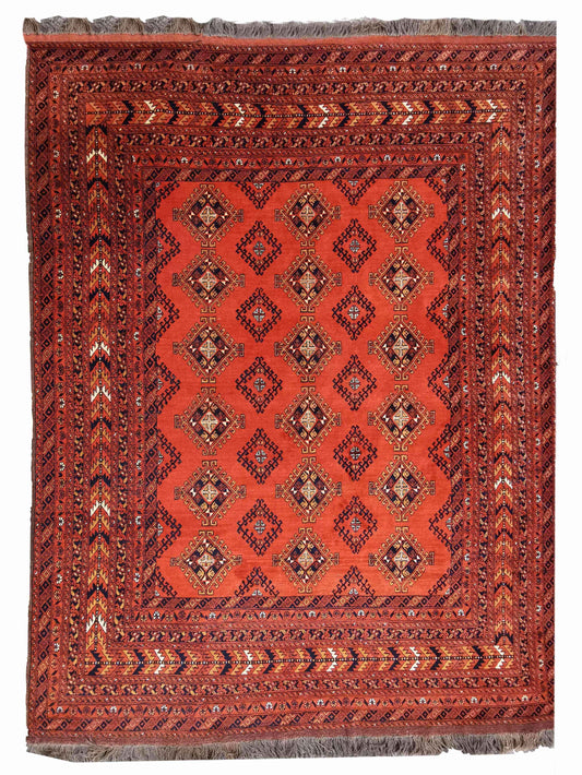300 x 200 cm Handwoven Afghan Khan Tribal Red Large Rug - Rugmaster