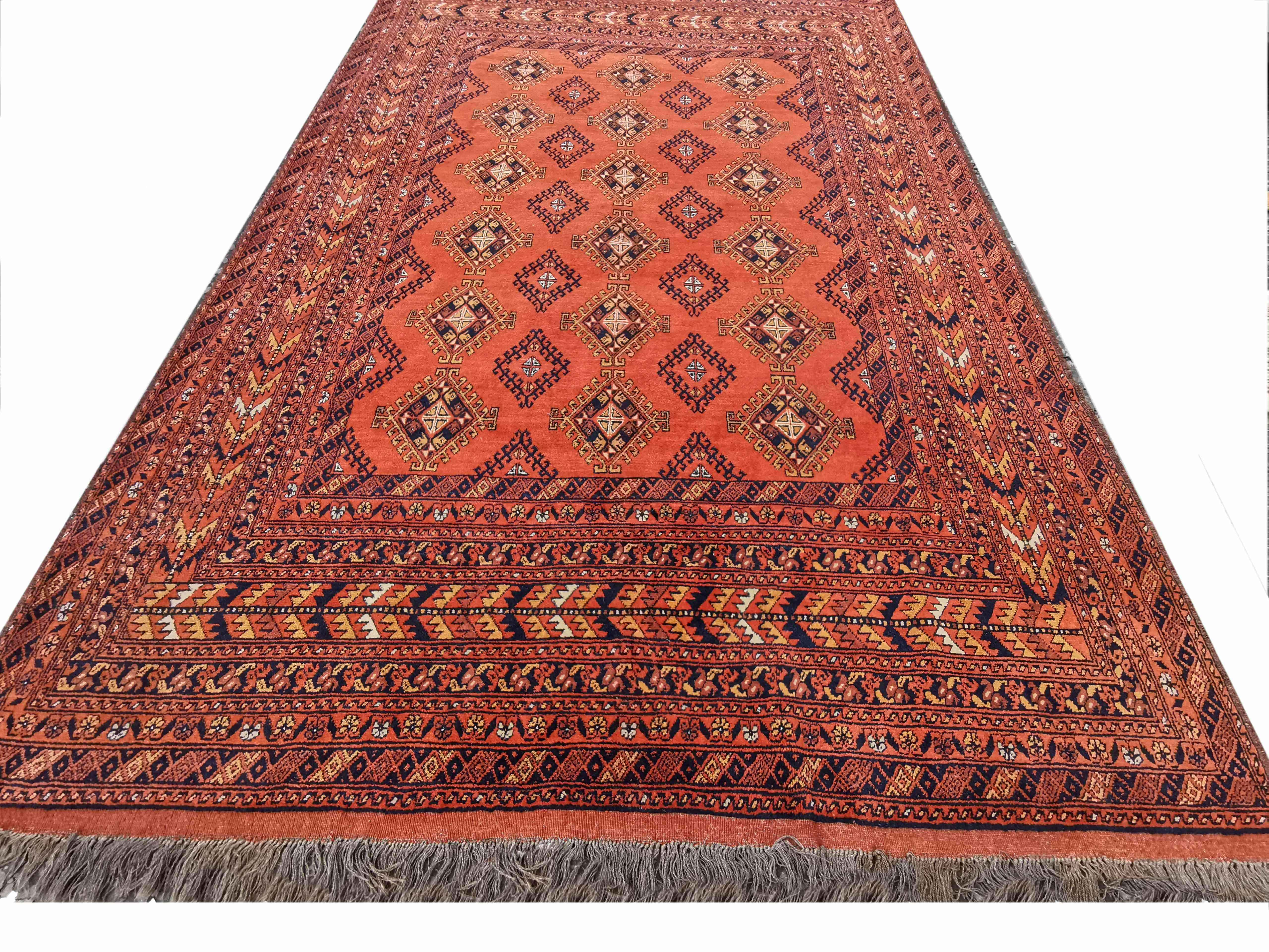 300 x 200 cm Handwoven Afghan Khan Tribal Red Large Rug - Rugoutlet