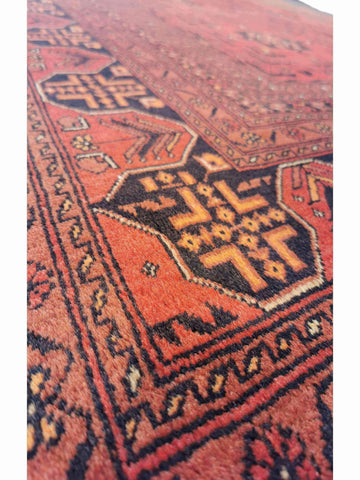 300 x 200 cm Handwoven Afghan Khan Tribal Red Large Rug - Rugoutlet